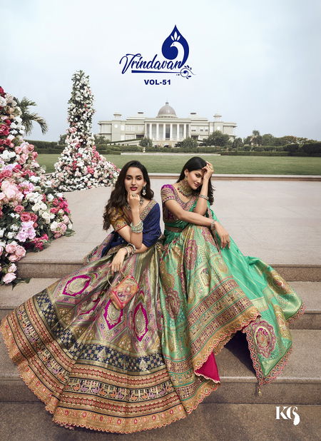 Royal Vrindavan Vol 51 Silk Bridal Lehenga Choli Suppliers In India Catalog